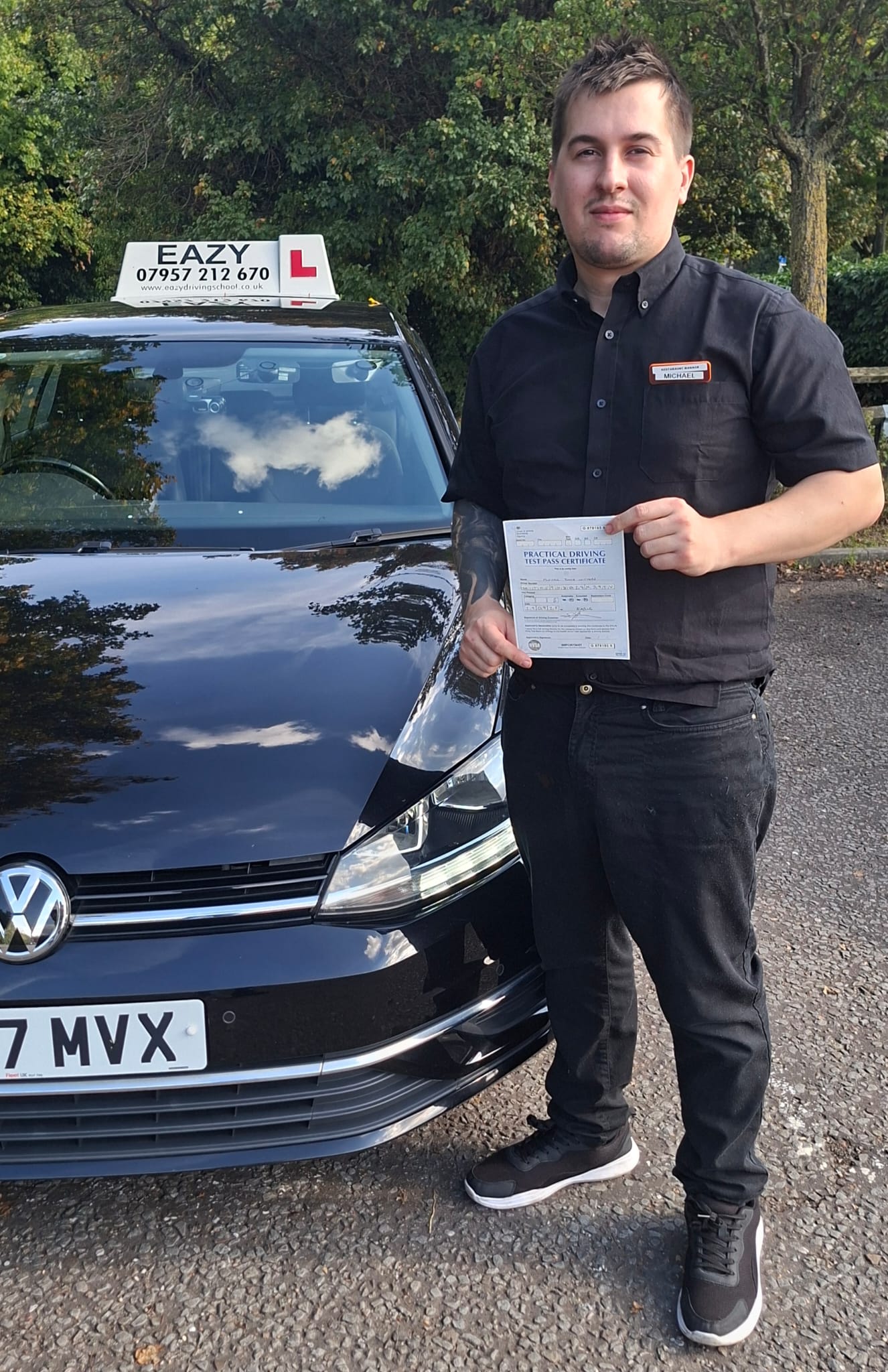 Recent driving test pass with Eazy Driving School